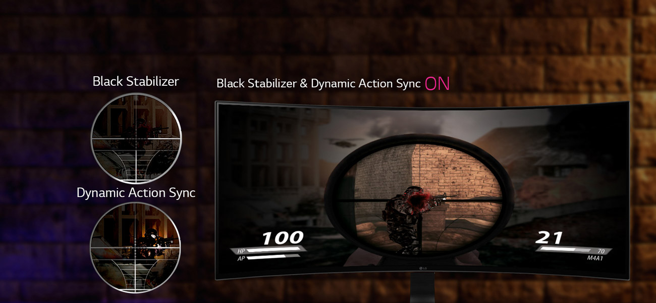 LG 34UM88C-P Funkcja Black Stabilizer
