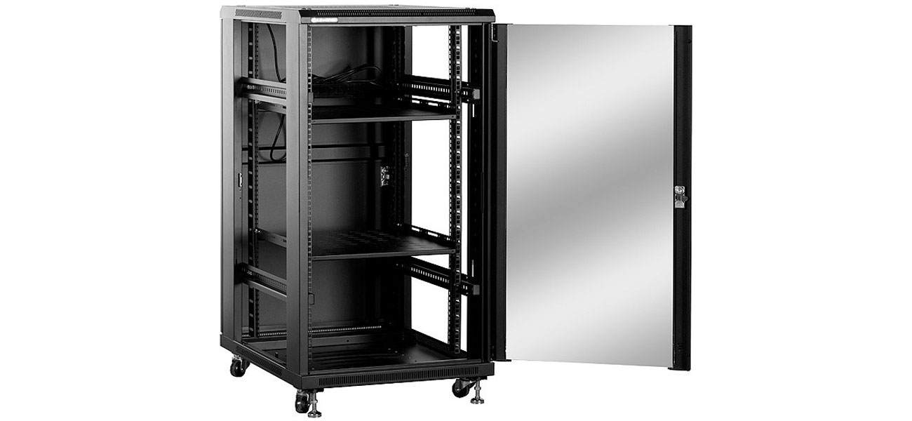 Szafa RACK Linkbasic Wolnostojąca 22U 600x800mm (drzwi szklane)