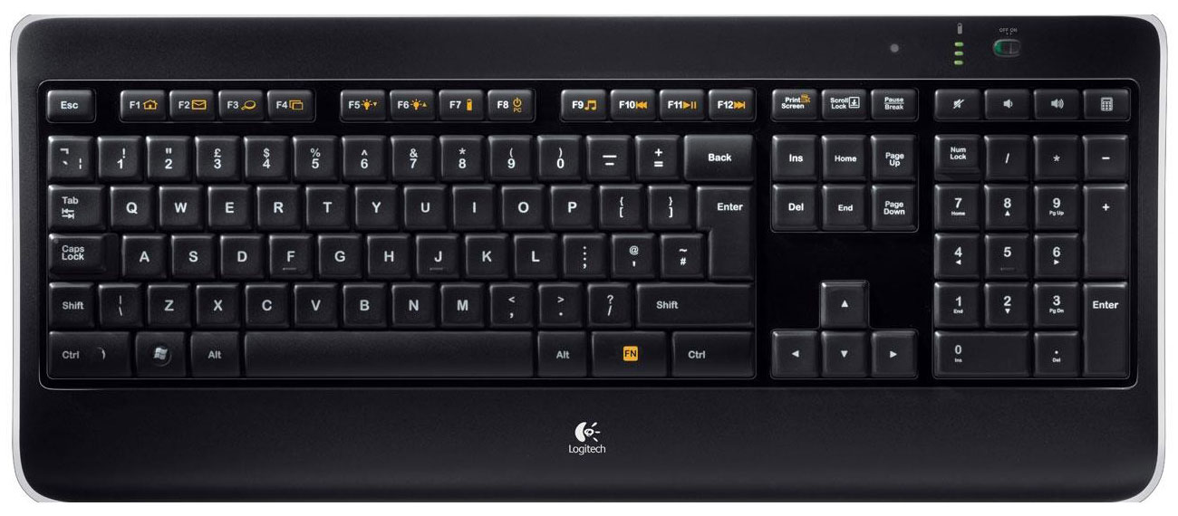 Logitech Wireless Illuminated Keyboard K800 Wygodna klawiatura