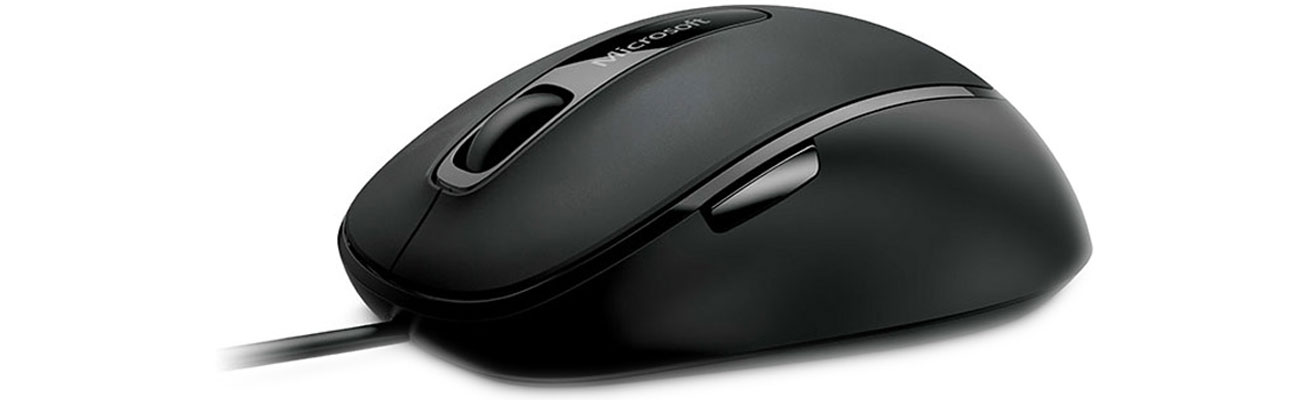 Microsoft Comfort Mouse 4500 Pięć przycisków i gumowe boki