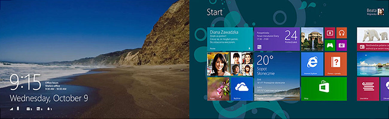 Microsoft Windows 8.1 Pro PL 32bit OEM ekran startowy