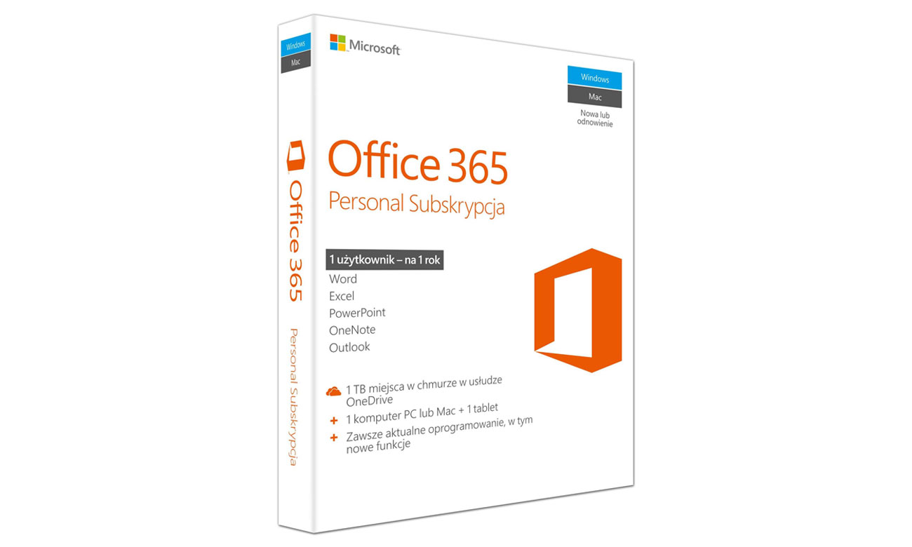 Microsoft Windows 10 Home PL 32/64bit BOX USB + Office 365 Personal