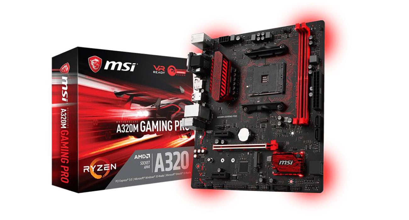 MSI A320M GAMING PRO efekty świetlne