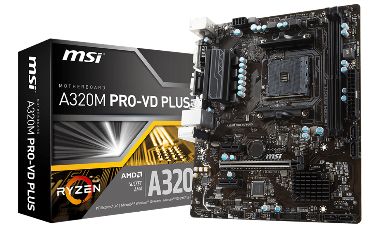 MSI A320M PRO-VD PLUS obsługa AMD RYZEN