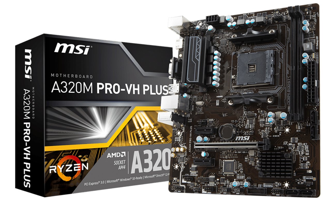 MSI A320M PRO-VH PLUS obsługa AMD RYZEN