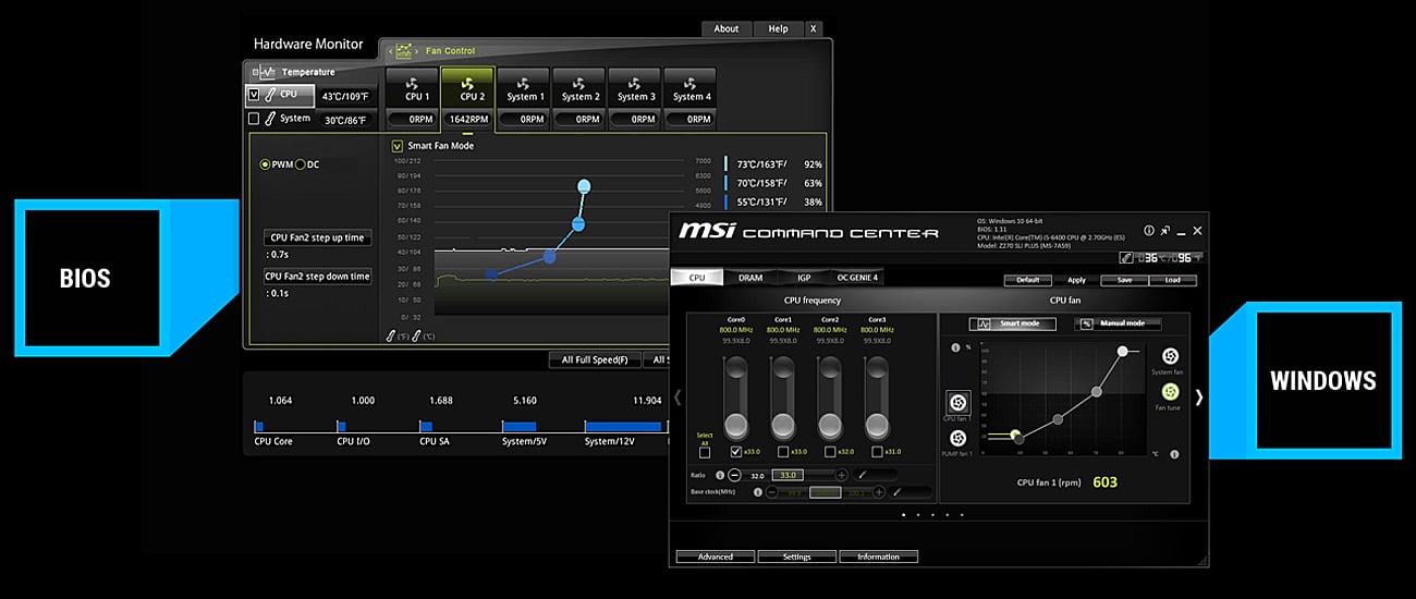 MSI A320M PRO-VH PLUS chłodzenie