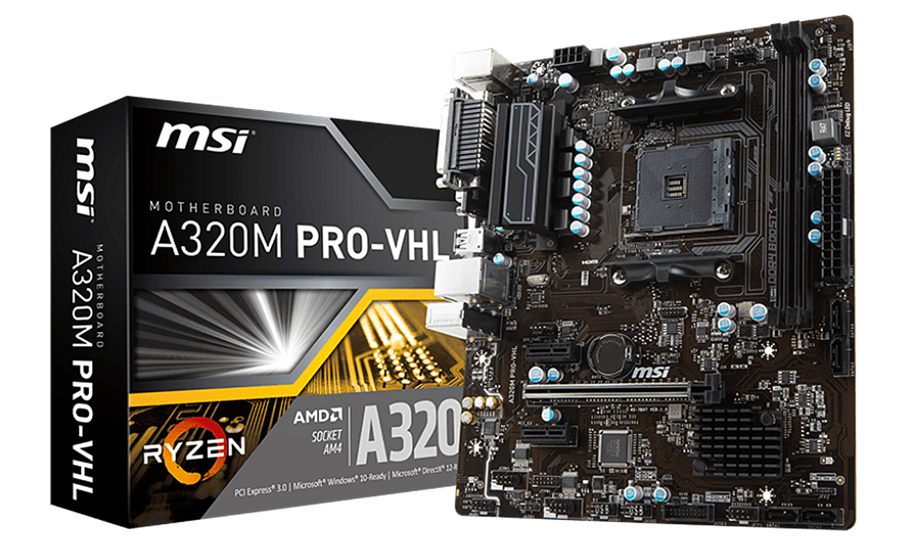 MSI A320M PRO-VHL obsługa AMD RYZEN