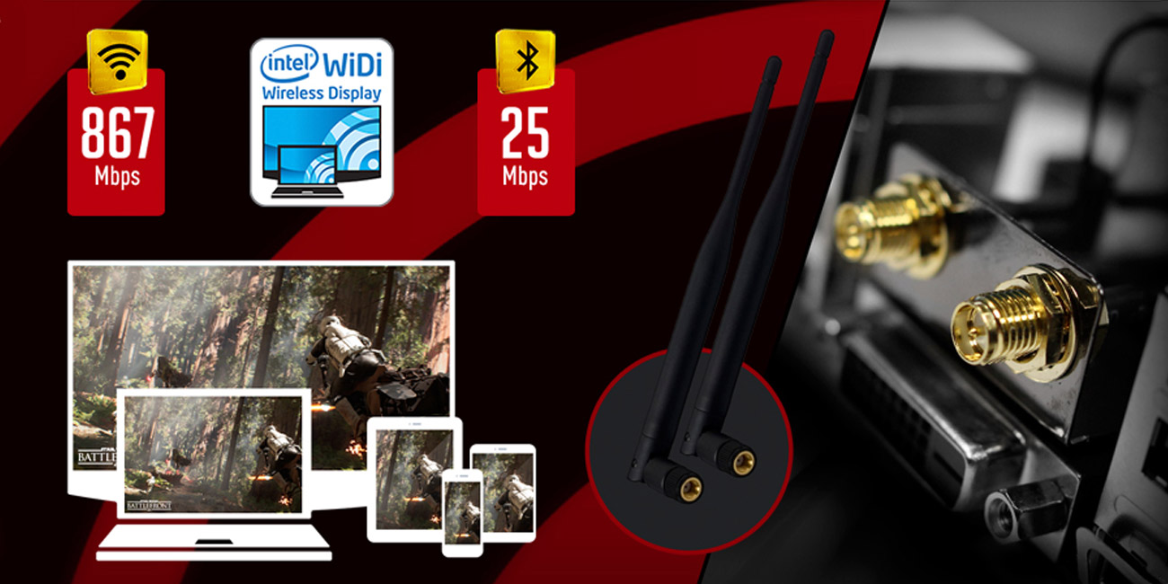 MSI B150I GAMING PRO AC INTEL WI-FI AC & BLUETOOTH