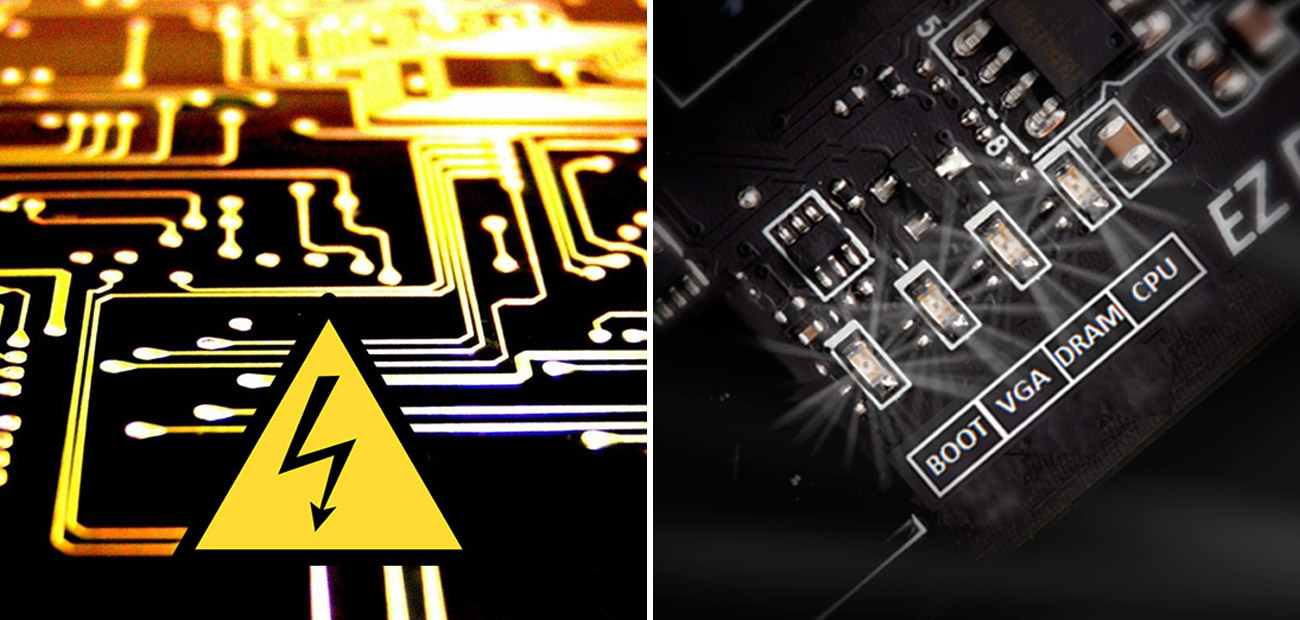 MSI B250M MORTAR ARCTIC Ochrona przeciwprzepięciowa EZ Debug LED