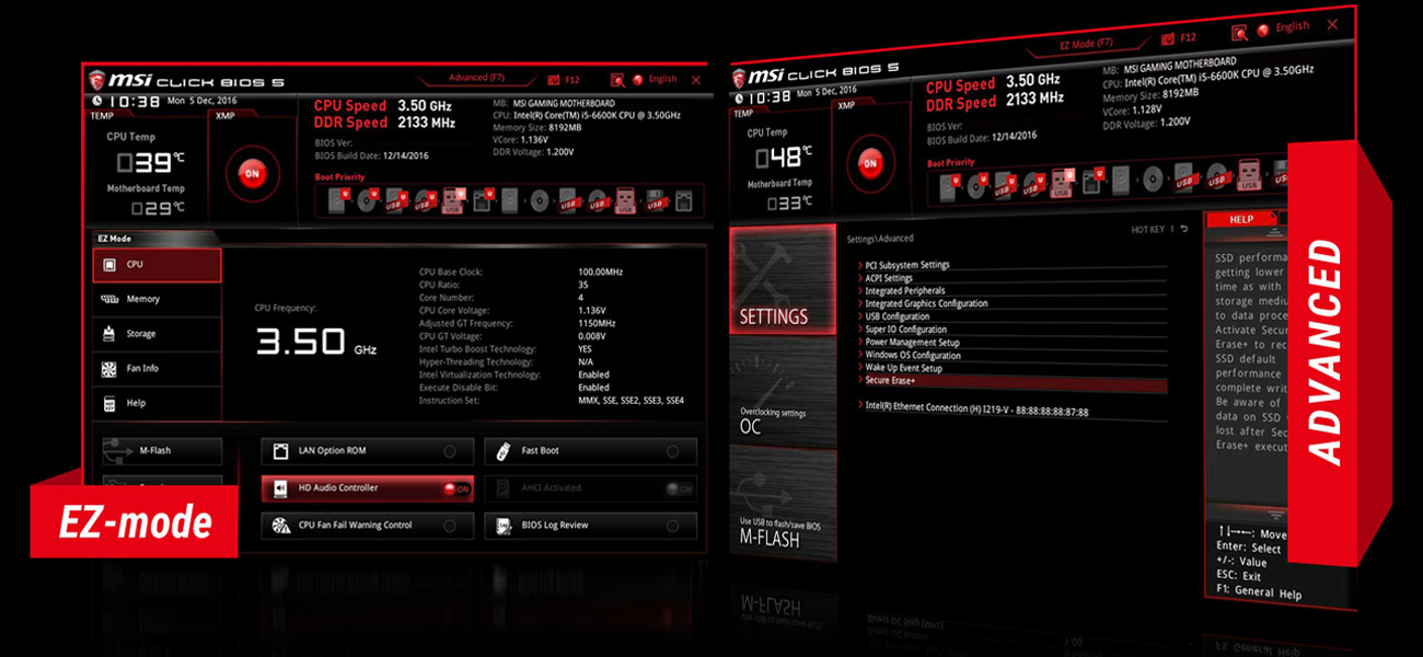 MSI B250M MORTAR ARCTIC BIOS dla graczy