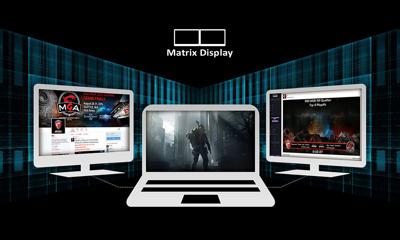 MSI GE62 6QF Matrix Display