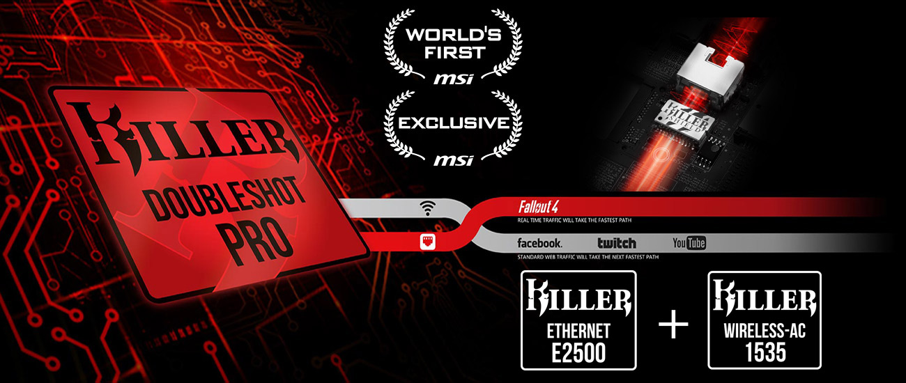 MSI GT62VR 7RD Killer E2400 z Killer Shield