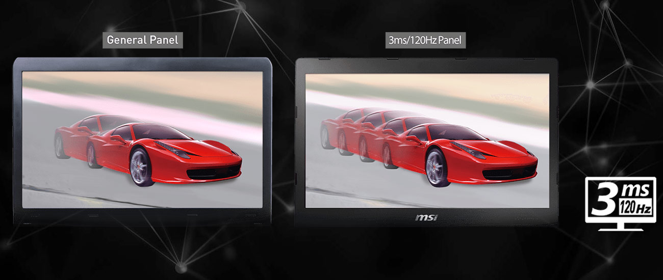 MSI Titan GT75VR 7RE 120-hercowy ekran o czasie reakcji 3 ms