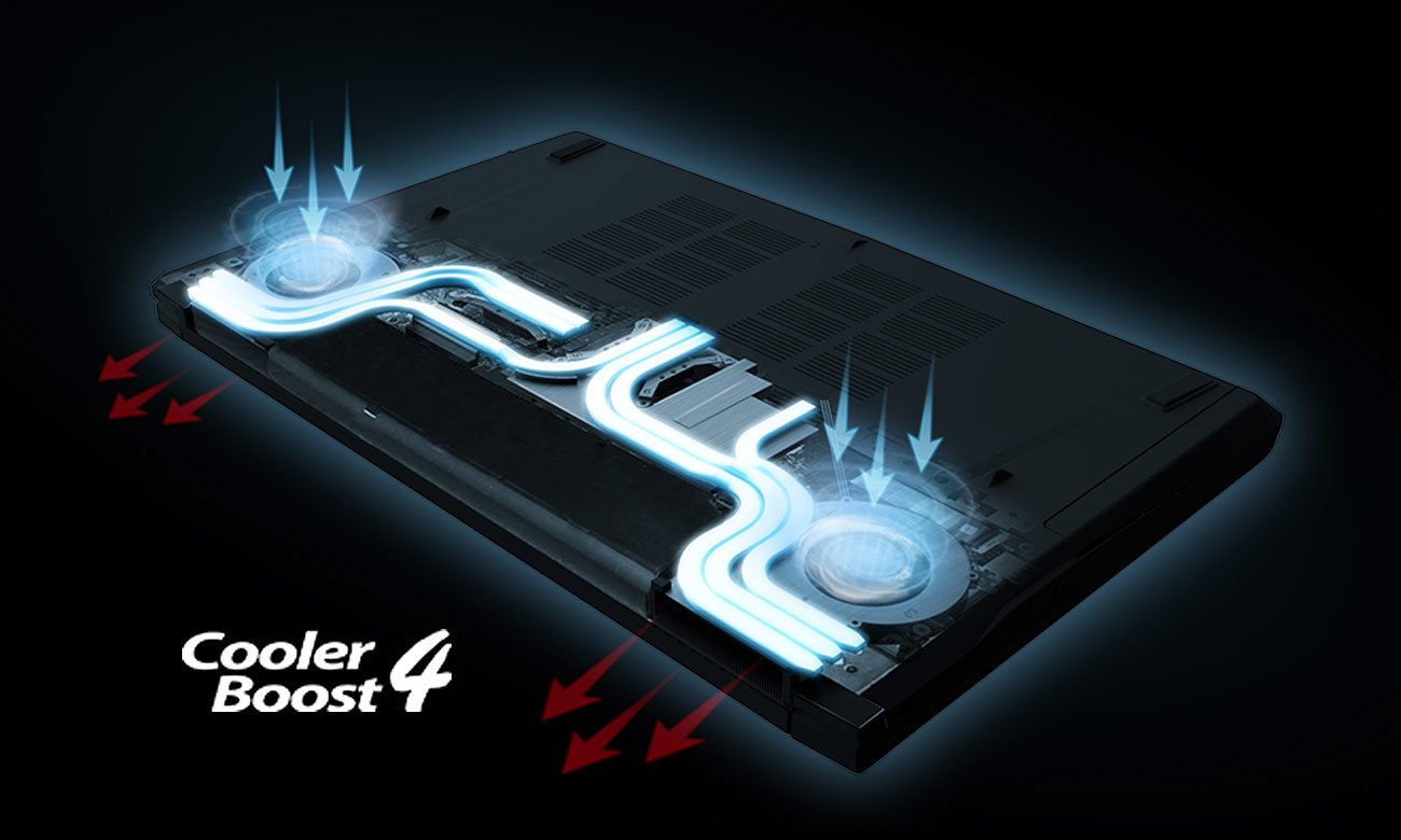 MSI GV62 7RE chłodzenie Cooler Boost 4