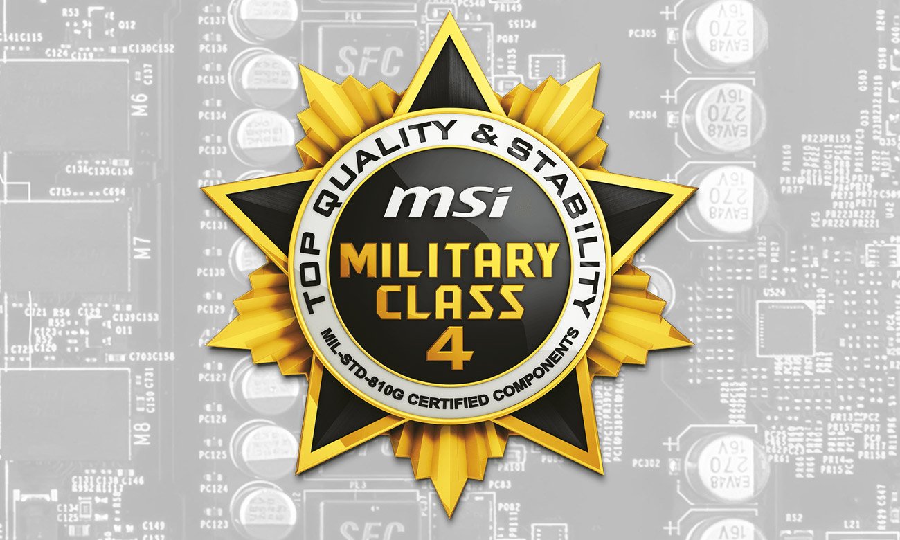 MSI GeForce GT 1030 LP OC 2GH Komponenty 4. klasy militarnej