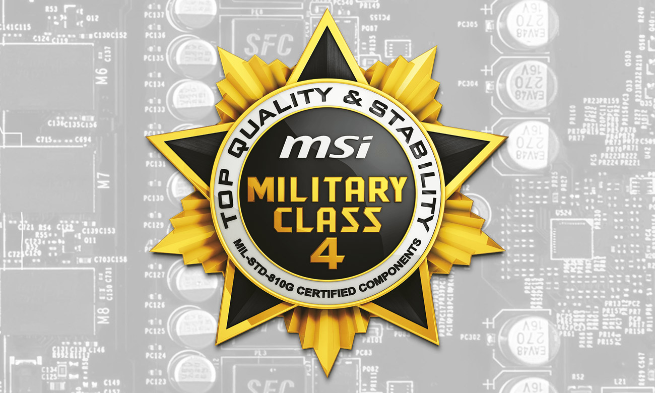 MSI GeForce GT 1030 LP OC 2G Komponenty 4. klasy militarnej