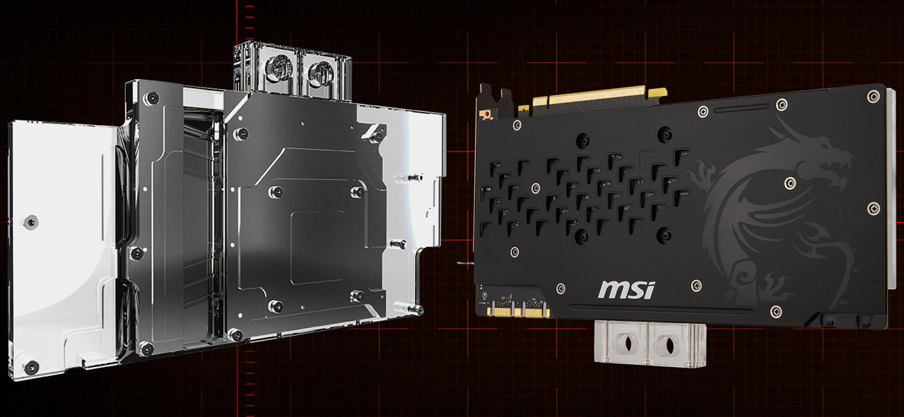 MSI GeForce GTX 1080 Ti SEA HAWK EK X Niklowana płytka bazowa