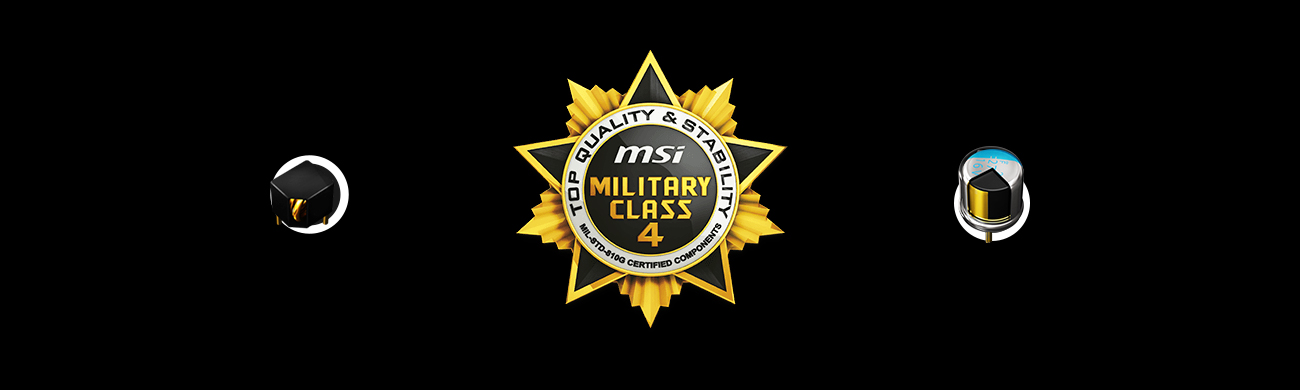 MSI H110M PRO-VDP Komponenty 4. klasy militarnej