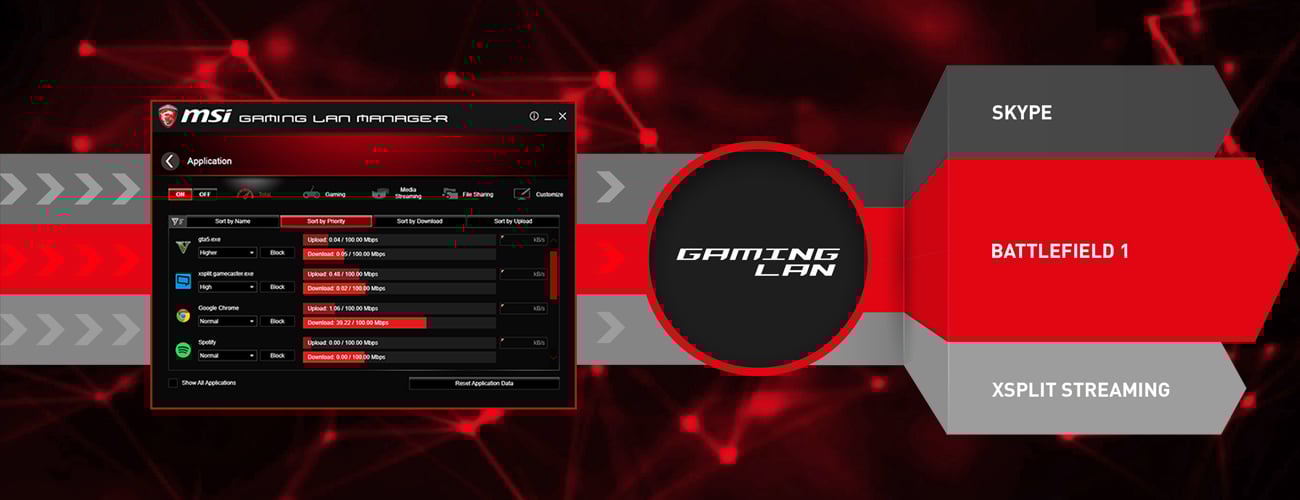 MSI Nightblade3 GAMING LAN MANAGER