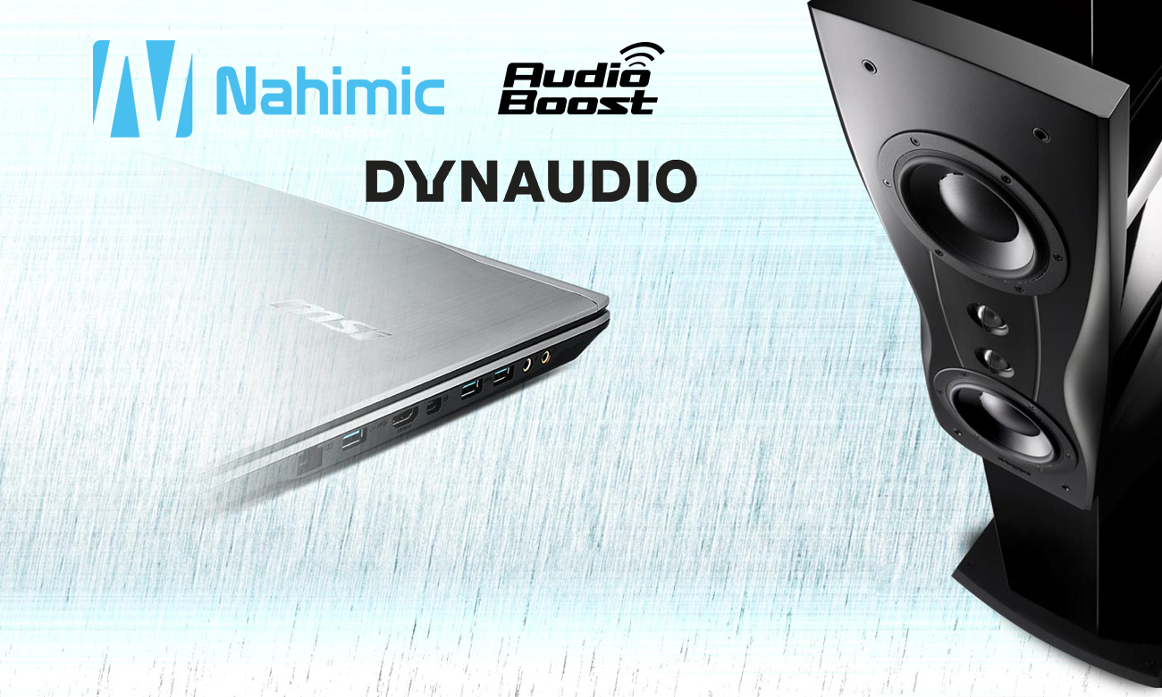 MSI PE62 7RD nahimic, dynaudio, audio boost