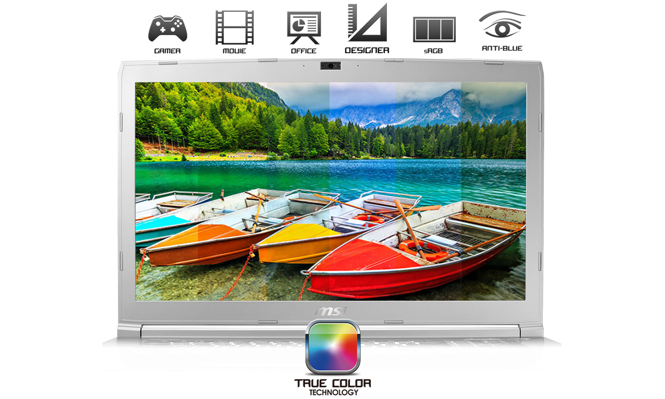 MSI PE72 7RD True Color