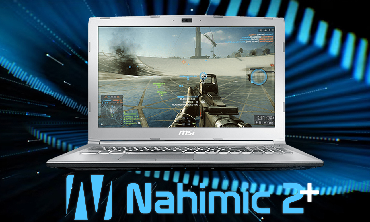 MSI PL62 7RC uwydatnianie dźwięku Nahimic 2+