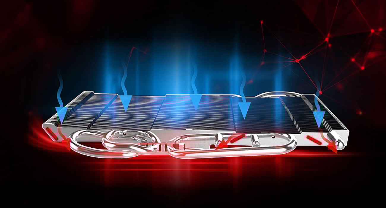 MSI Radeon RX 570 GAMING X 4GB GDDR5 Radiator odprowadzający ciepło