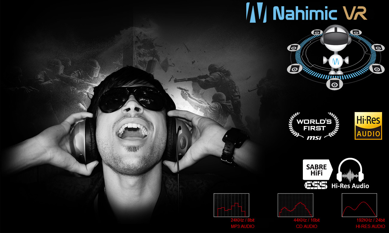 MSi GE63VR Raider Nahimic VR, ESS Sabre HiFi DAC