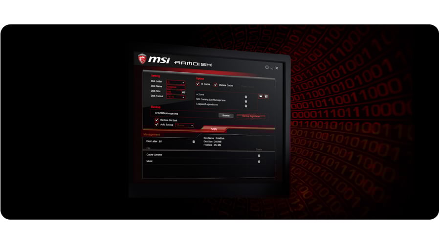 Płyta główna MSI H170 GAMING M3 - MSI RAMDISK