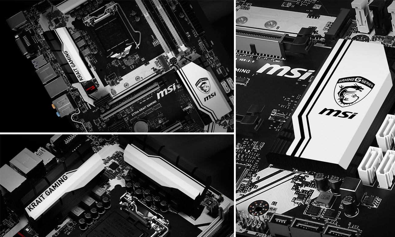 MSI Z170A KRAIT GAMING czarno-białe wzornictwo