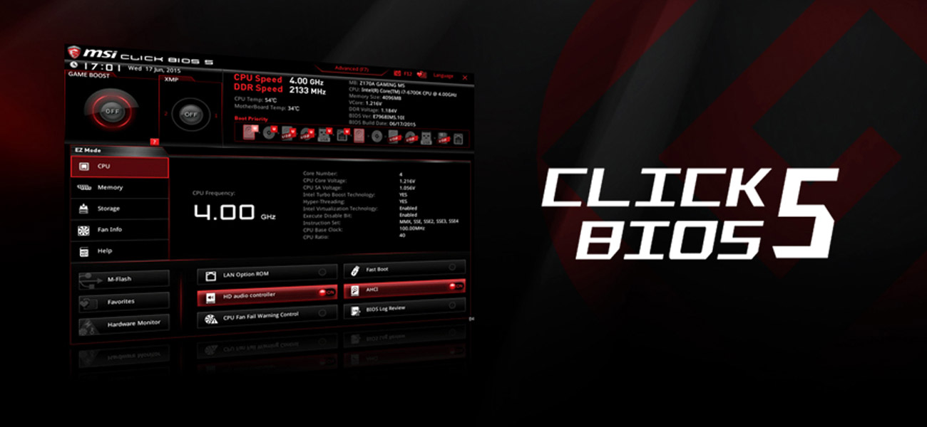 MSI Z170A MPOWER GAMING TITANIUM click BIOS 5