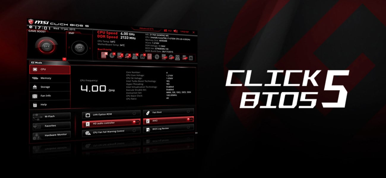 MSI Z170A TOMAHAWK Click BIOS 5
