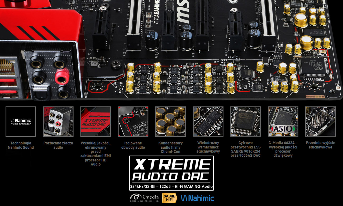 MSI Z170A GAMING M9 Xtreme Audio DAC Nahimic