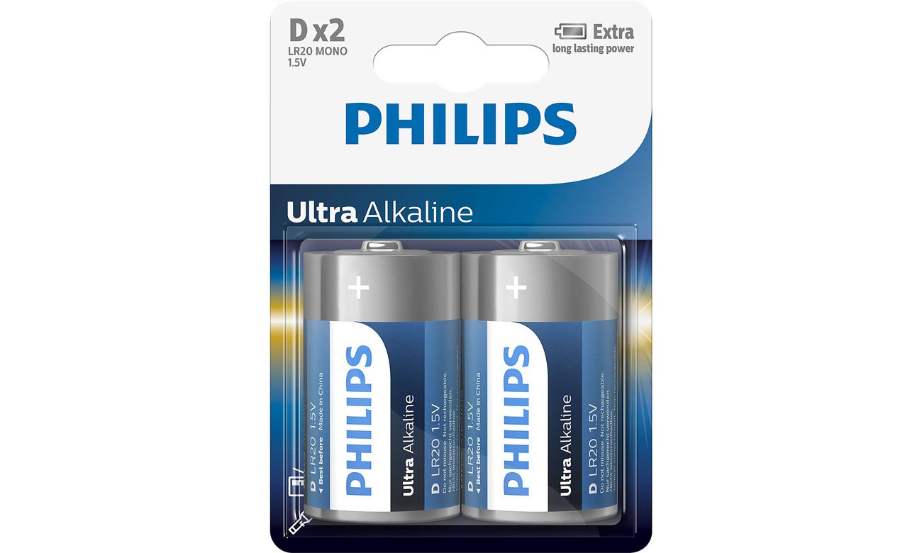 Baterie alkaliczne Philips Ultra Alkaline D 2 szt.