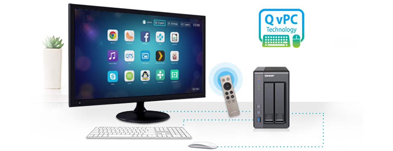 QNAP TS-251+ technologia QvPC