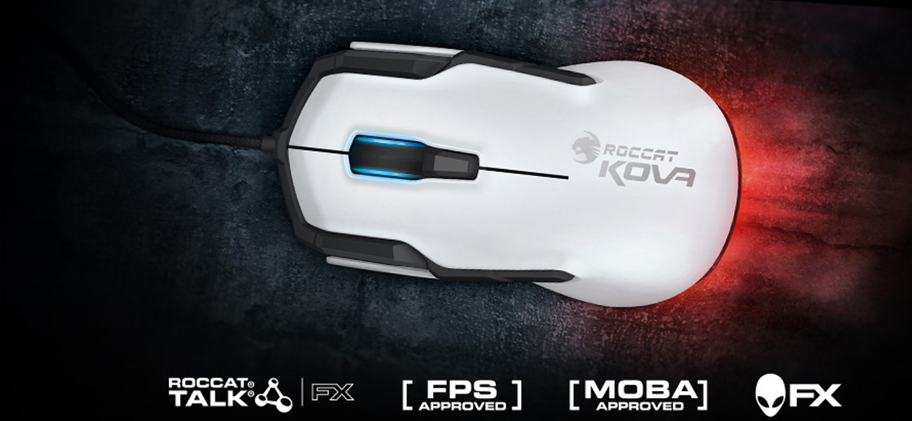 Myszka przewodowa Roccat Kova Pure Performance Odchudzona sylwetka