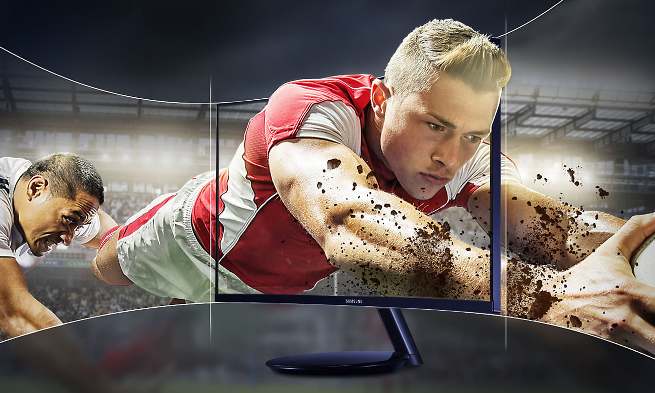 Samsung C27H580FDUX Curved Zanurz się w głębi zakrzywionego ekranu