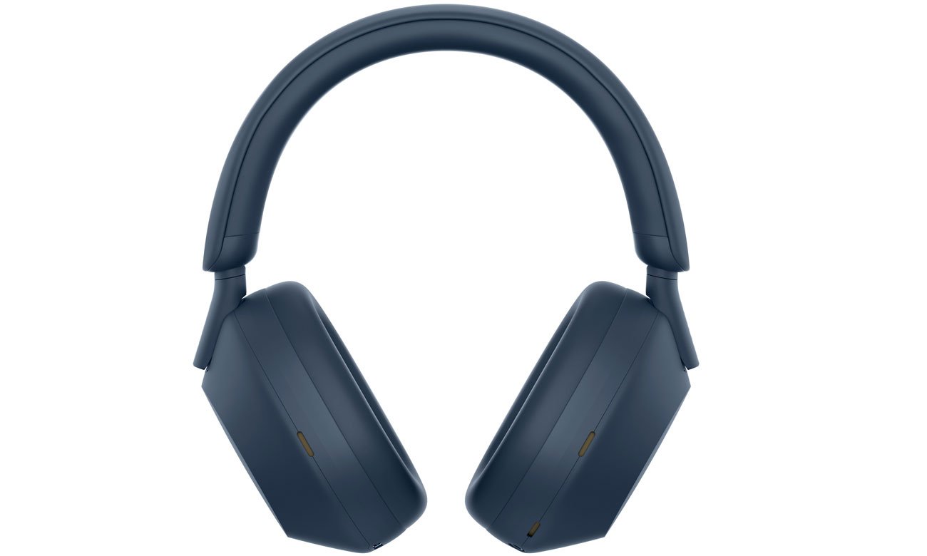 Słuchawki bezprzewodowe Sony WH-1000XM5 Ciemnogranatowe - Widok od przodu