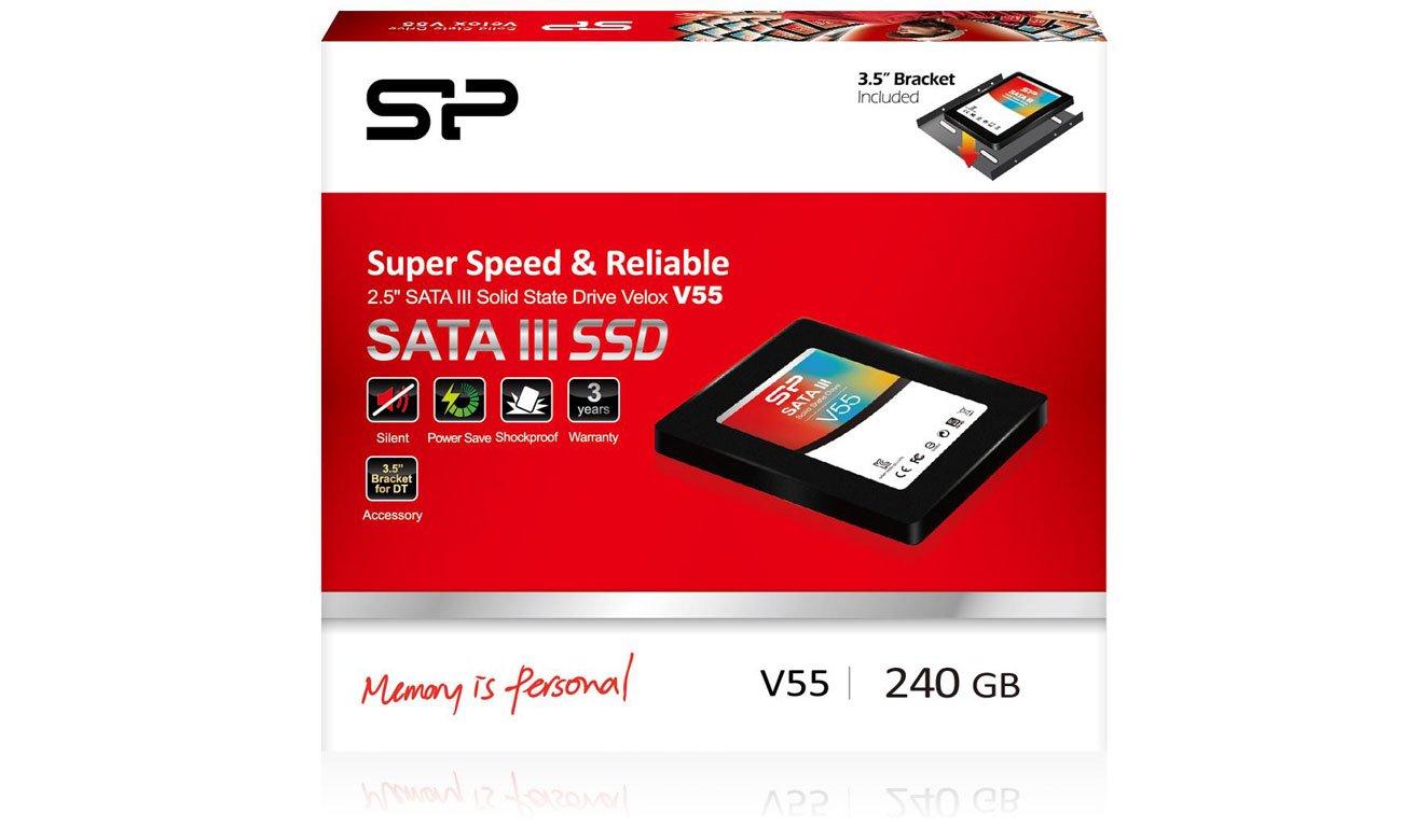 Silicon Power 240GB SATA SSD VELOX V55 Szybki interfejs SATA III
