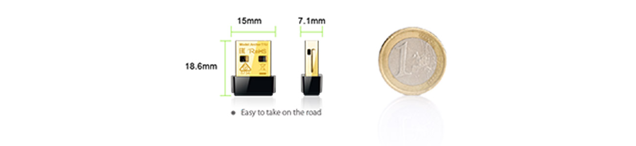 Karta sieciowa TP-Link Archer T1U Nano Miniaturowe wymiary