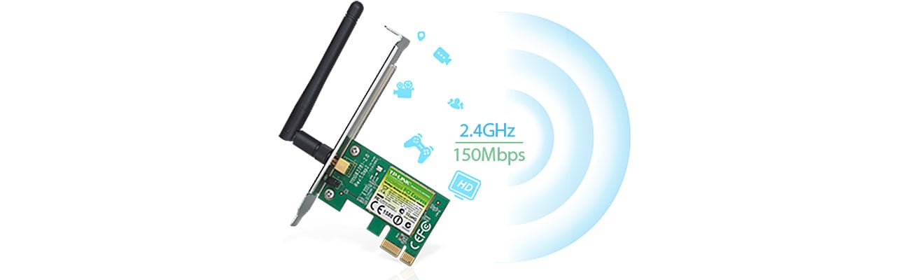 Prędkość transmisji w standardzie N do 150Mb/s