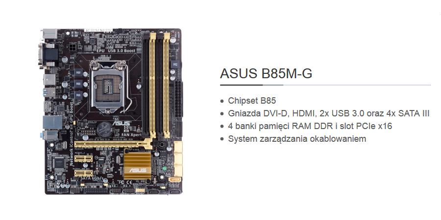 Komputer Vinci - płyta główna ASUS