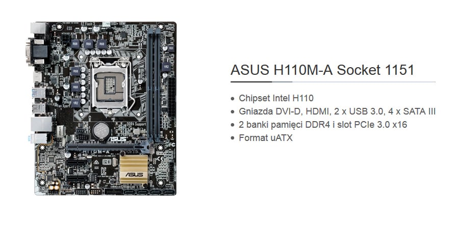 Komputer Tesla GR-500 - płyta główna ASUS