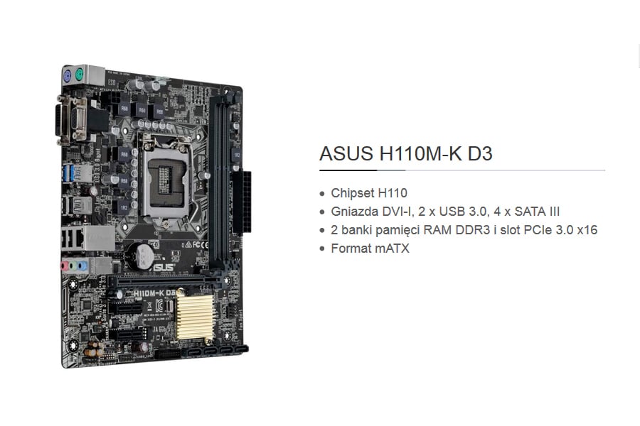 Komputer Vinci OS-300 - płyta główna ASUS