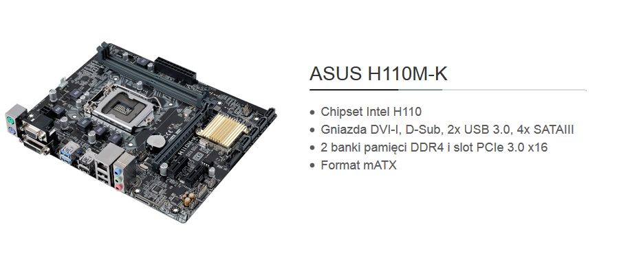 Komputer Tesla GS-500 - płyta główna ASUS