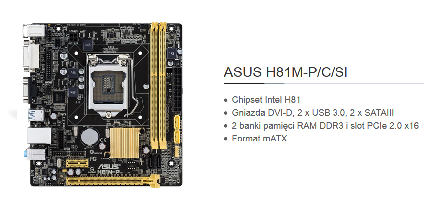 Komputer Vinci OP-300 - płyta główna ASUS