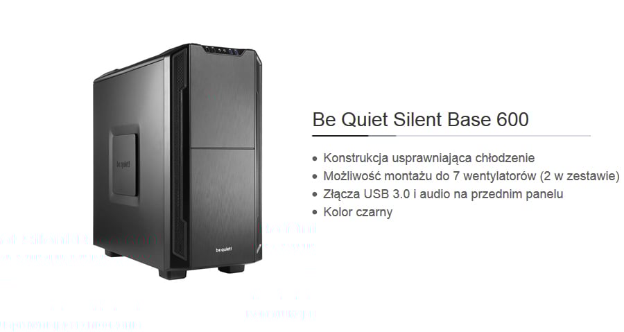 Komputer Tesla GR-500 - obudowa Be Quiet