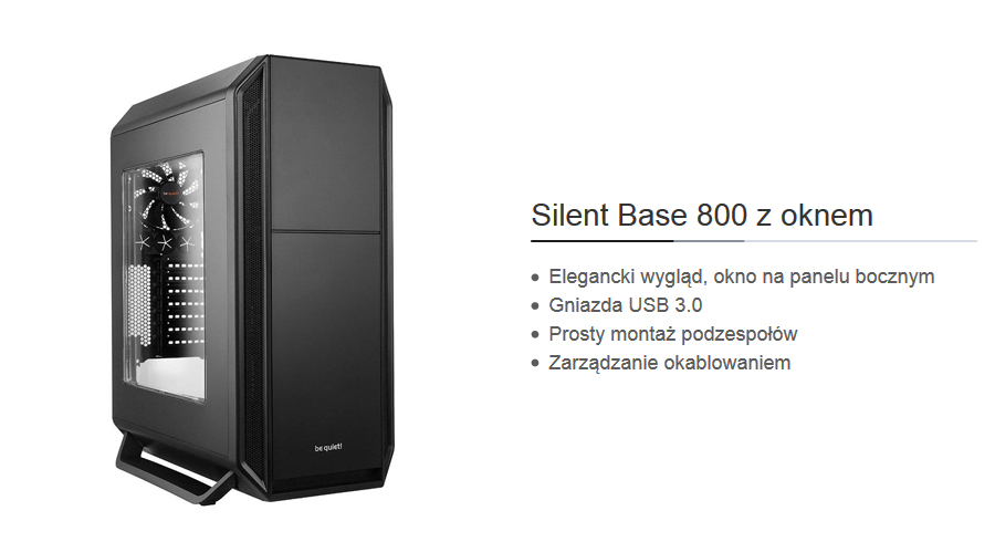 Komputer Tesla IEM - obudowa Be Quiet