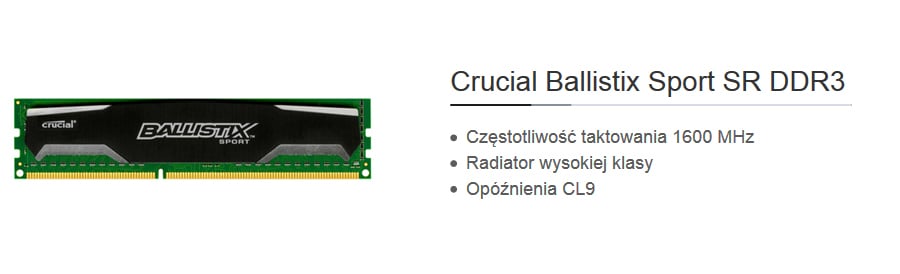 Komputer Picasso - pamięć RAM DDR3 Crucial