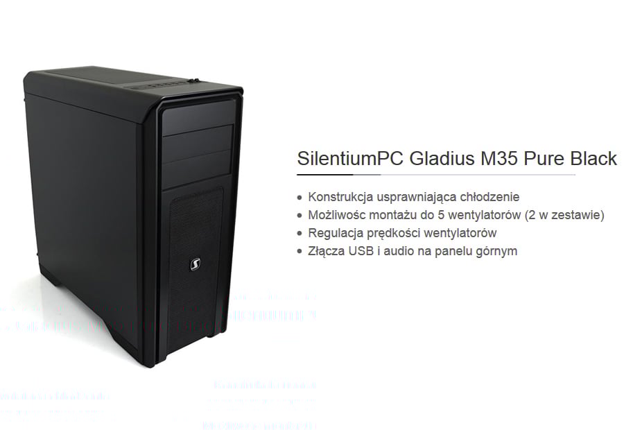 Komputer Tesla GS-500 - obudowa SilentiumPC